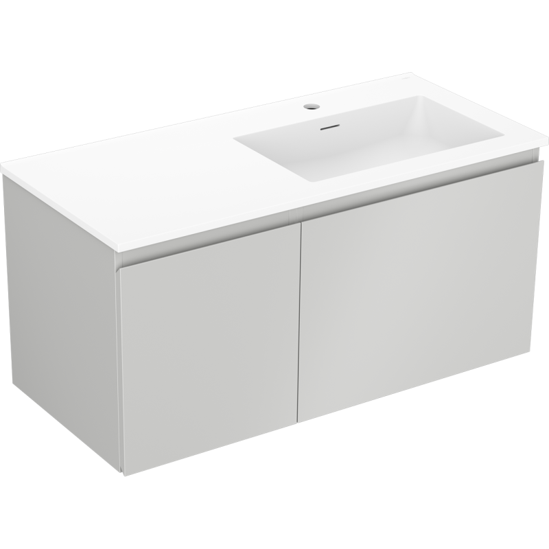 Servantskap med vask 100 cm grå matt/hvit matt Mexen Orio Otis høyre – 91A13-10047-3-BBFF62-W18P01