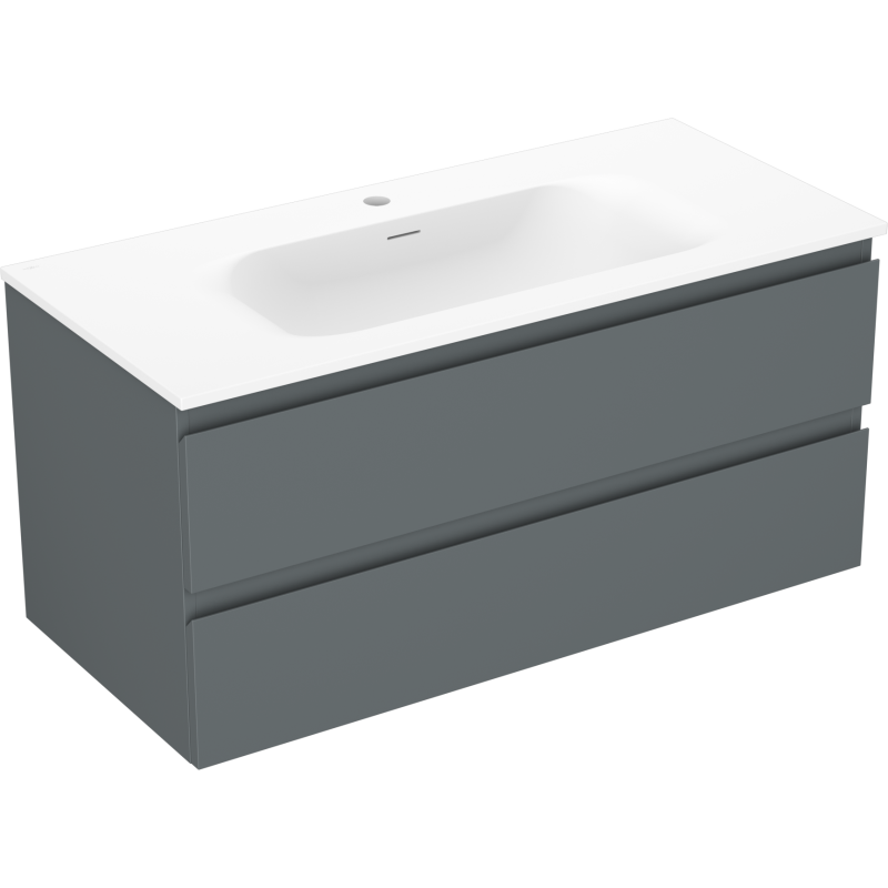 Servantskap med vask 100 cm, grafitt/hvit matt, Mexen Orio – 91A10-10047-2-BFF66-W23M01