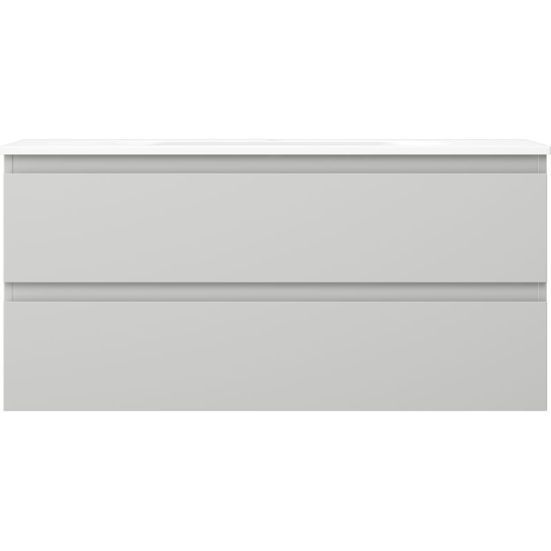 Servantskap med vask 100 cm grå matt/hvit matt, 2 skuffer Mexen Orio – 91A10-10047-2-BFF62-W23M01