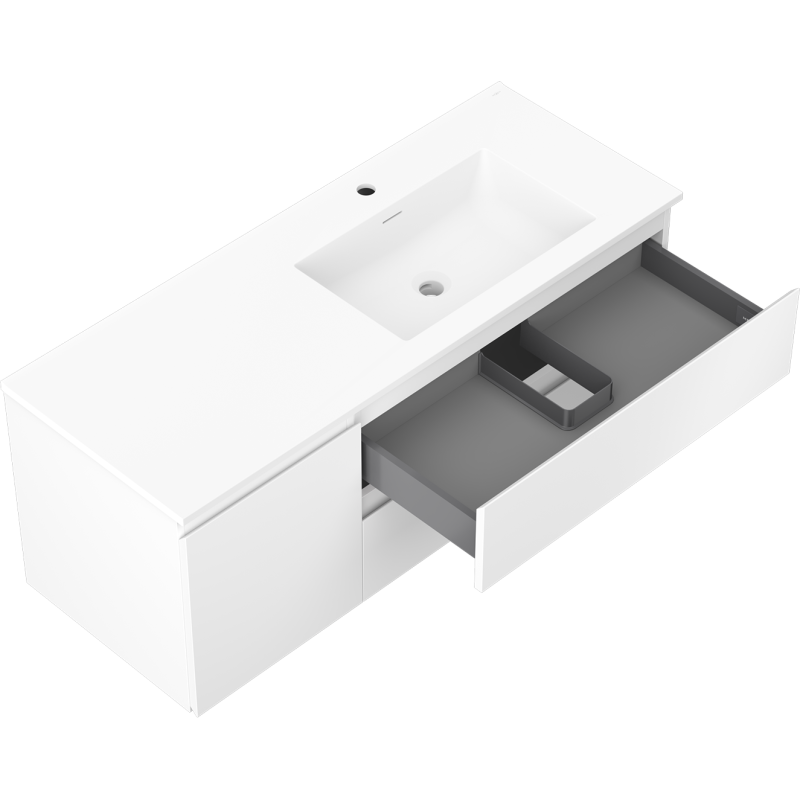 Servantskap med vask 120 cm hvit matt Mexen Orio Otis høyre – 91A13-12047-3-BBFFF01-W18P01