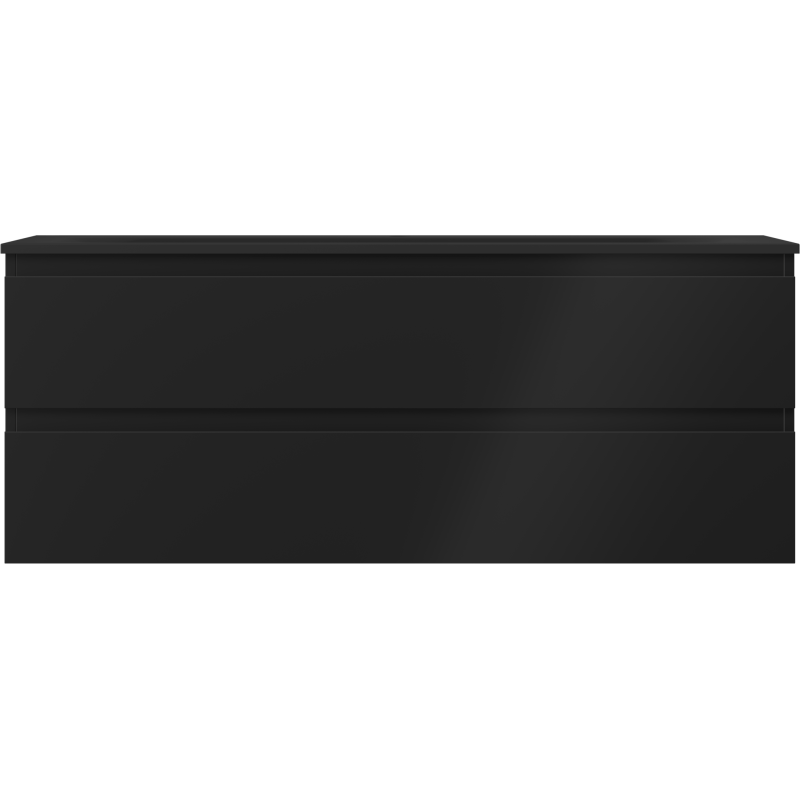 Servantskap med vask 120 cm svart matt, 2 skuffer Mexen Orio – 91A10-12047-2-BFF71-W23M71