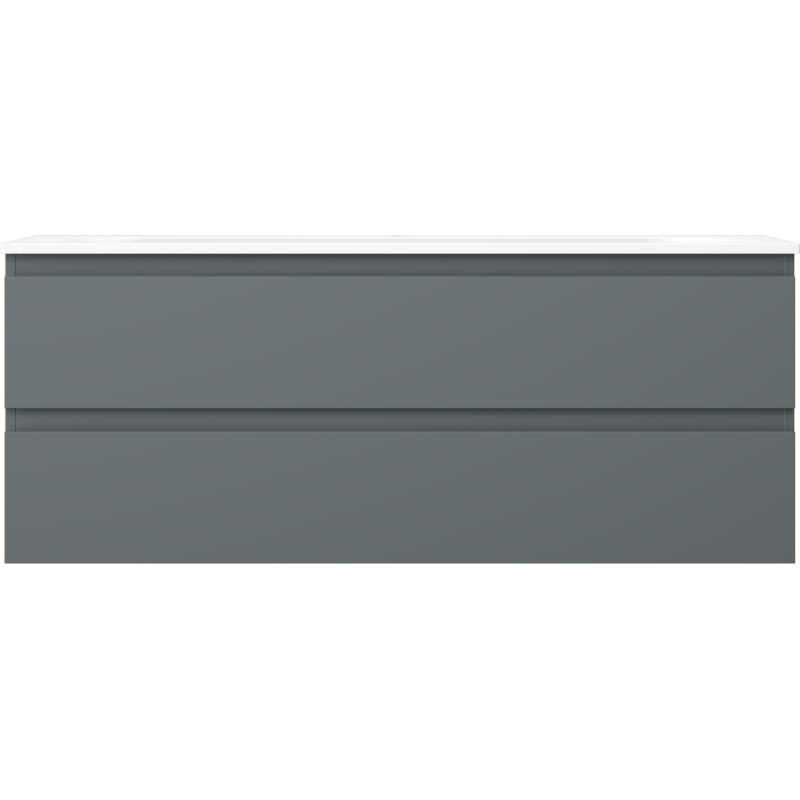 Servantskap med vask 120 cm, 2 skuffer grafitt matt Mexen Orio – 91A10-12047-2-BFF66-W23M01