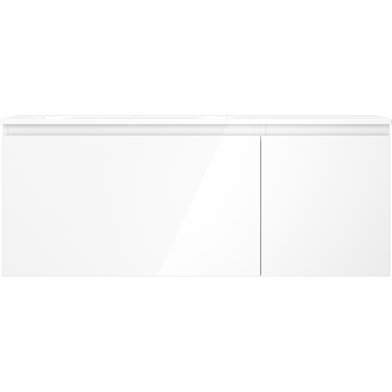 Servantskap med vask 120 cm Mexen Orio Vela hvit høyglans venstre – 91A13-12047-3-BBFF00-W23L00