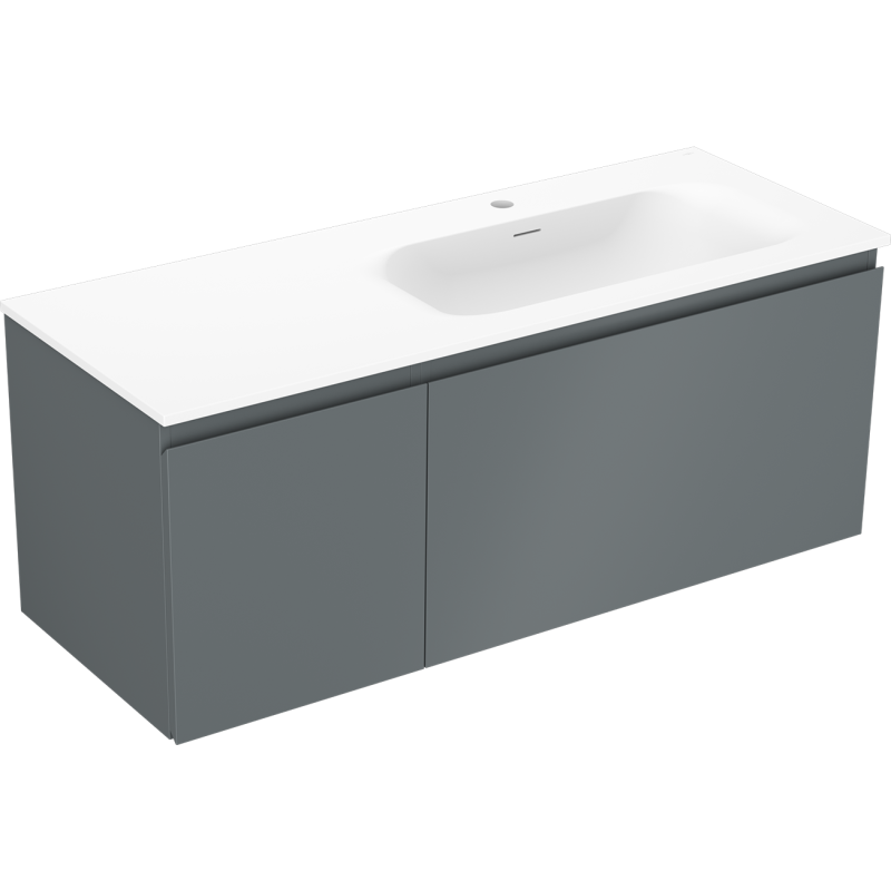 Servantskap med vask 120 cm grafitt/hvit matt Mexen Orio – 91A13-12047-3-BBFF66-W23P01