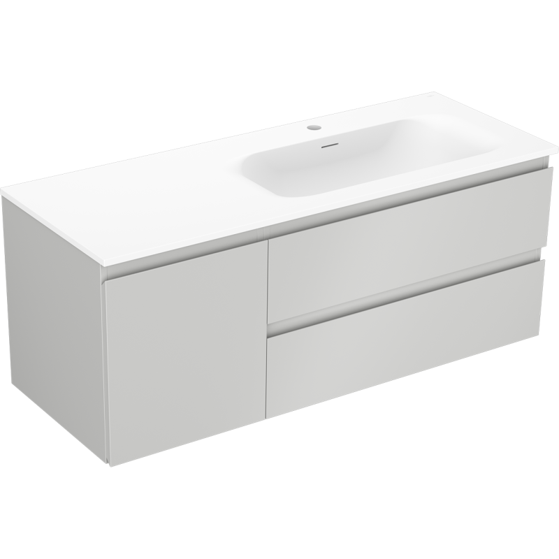 Servantskap med vask 120 cm Mexen Orio grå/matt hvit høyre – 91A13-12047-3-BBFFF62-W23P01