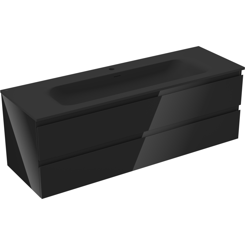 Servantskap med vask 140 cm svart, 2 skuffer Mexen Orio Vela – 91A10-14047-2-BFF70-W23M71
