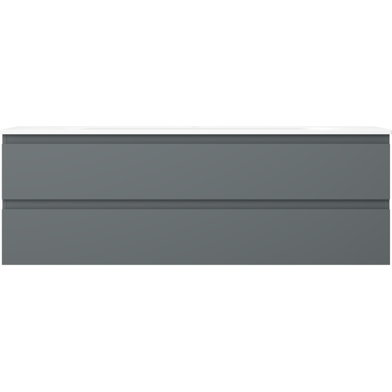 Servantskap med vask Mexen Orio 140 cm, 2 skuffer, grafitt/hvit – 91A10-14047-2-BFF66-W23M01