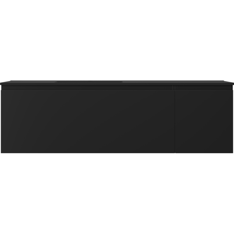 Servantskap med vask 160 cm svart matt Mexen Orio Otis venstre – 91A13-16047-3-BBFF71-W18L71