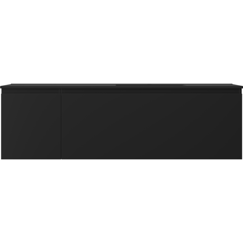 Servantskap med vask 160 cm svart matt Mexen Orio Otis høyre – 91A13-16047-3-BBFF71-W18P71