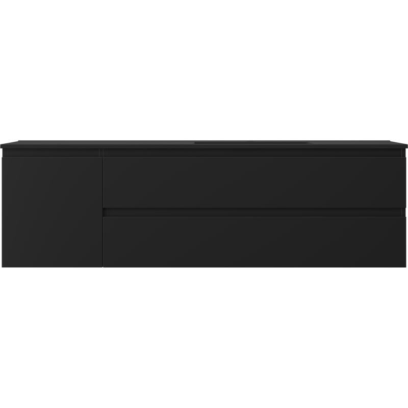 Servantskap med vask 160 cm svart matt Mexen Orio Otis høyre – 91A13-16047-3-BBFFF71-W18P71