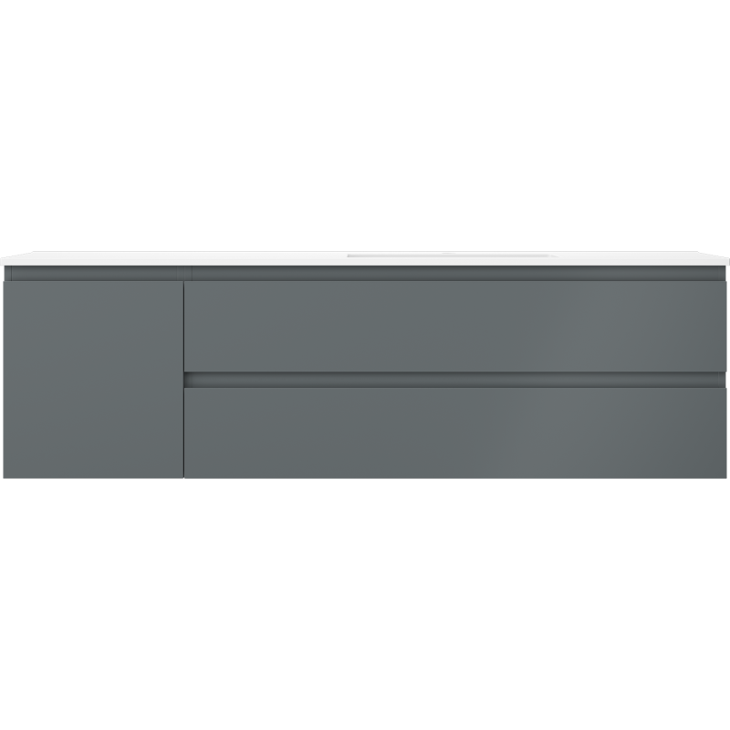 Servantskap med vask 160 cm grafitt/hvit matt Mexen Orio – 91A13-16047-3-BBFFF66-W18P01