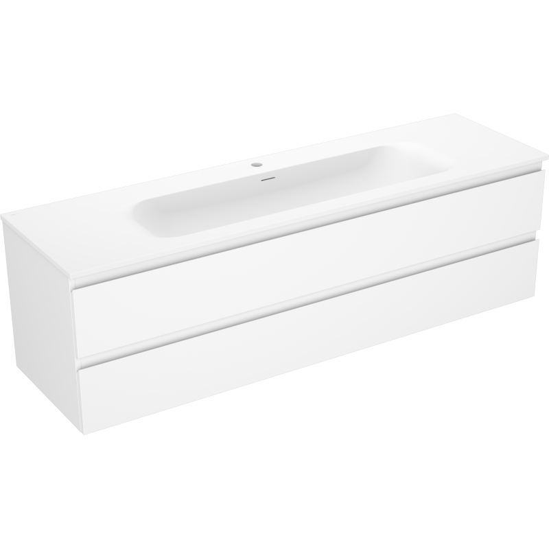 Servantskap med vask 160 cm hvit matt, 2 skuffer Mexen Orio – 91A10-16047-2-BFF01-W23M01
