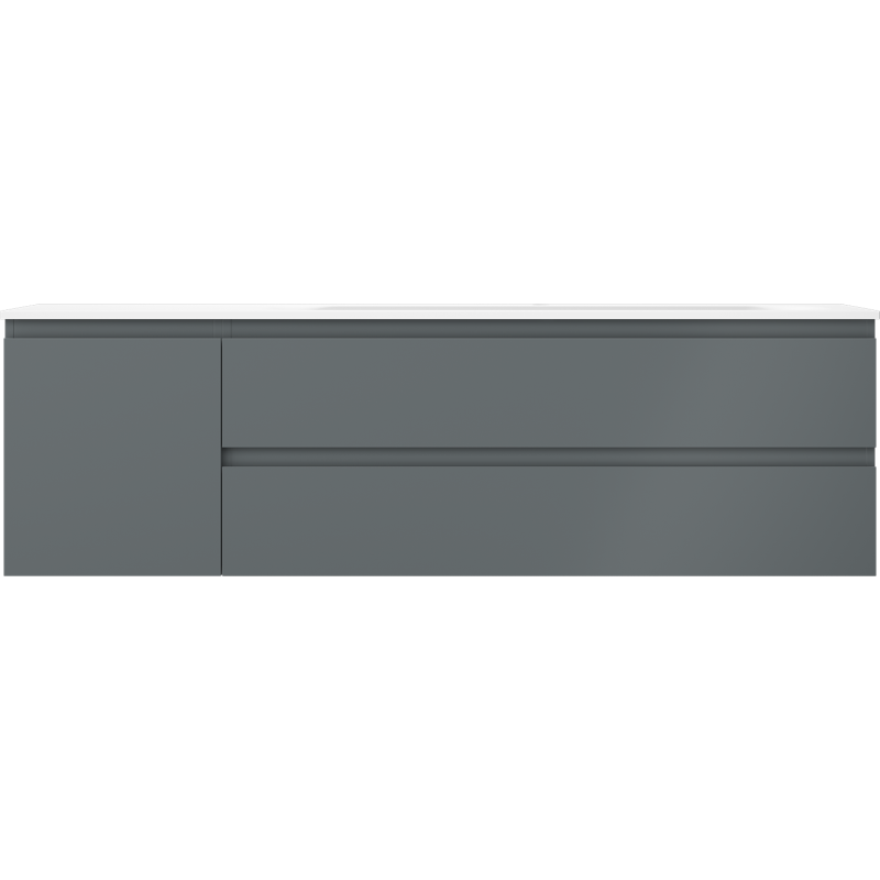 Servantskap med vask 160 cm grafitt/hvit matt Mexen Orio høyre – 91A13-16047-3-BBFFF66-W23P01