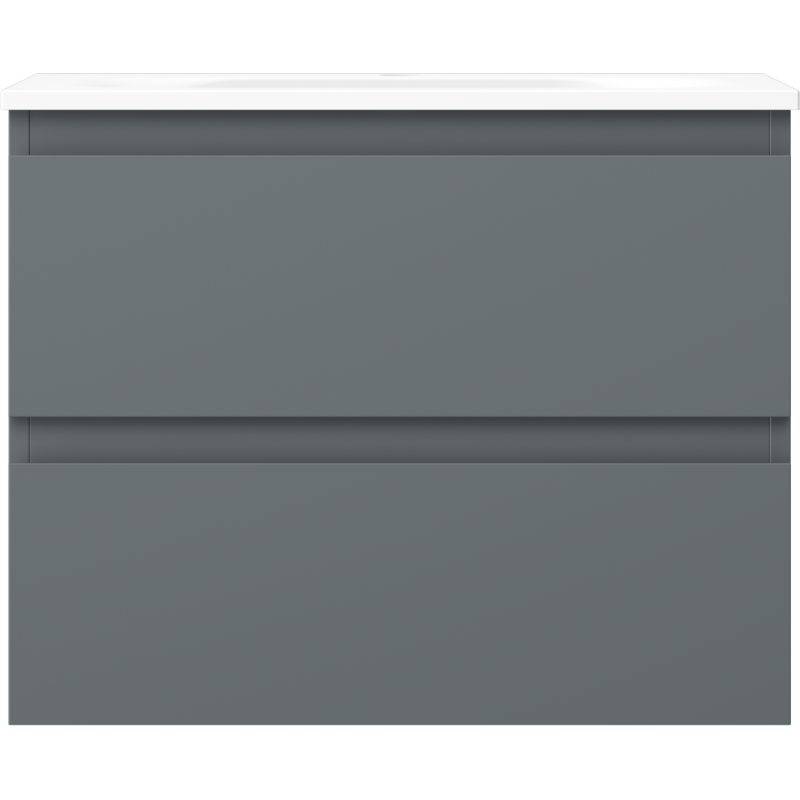 Servantskap med vask 60 cm, grafitt/hvit matt, 2 skuffer Mexen Orio – 91A10-06047-2-BFF66-W23M01