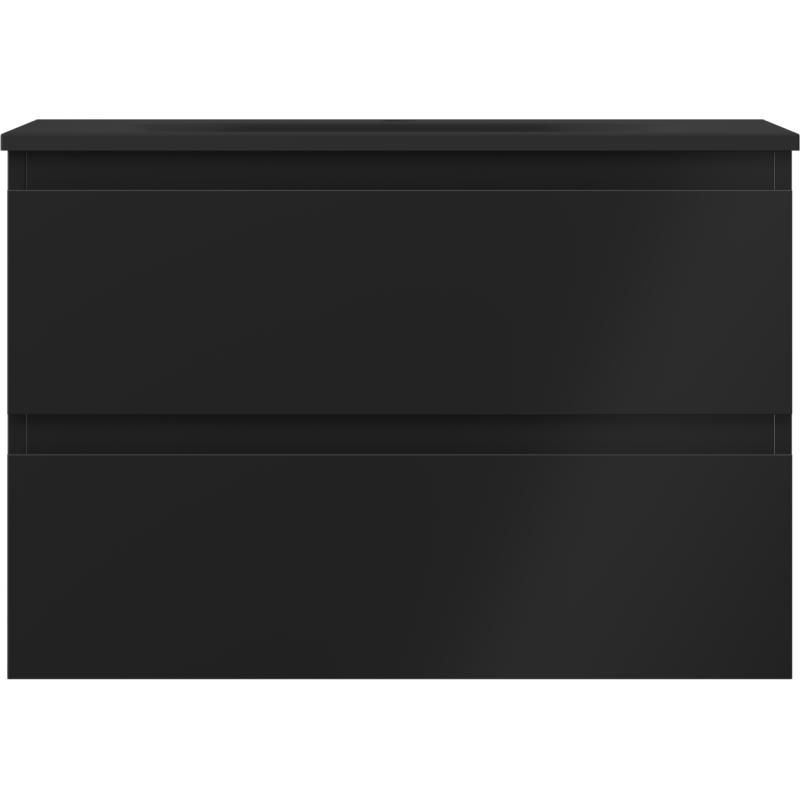 Servantskap med vask 70 cm svart matt, 2 skuffer Mexen Orio – 91A10-07047-2-BFF71-W23M71