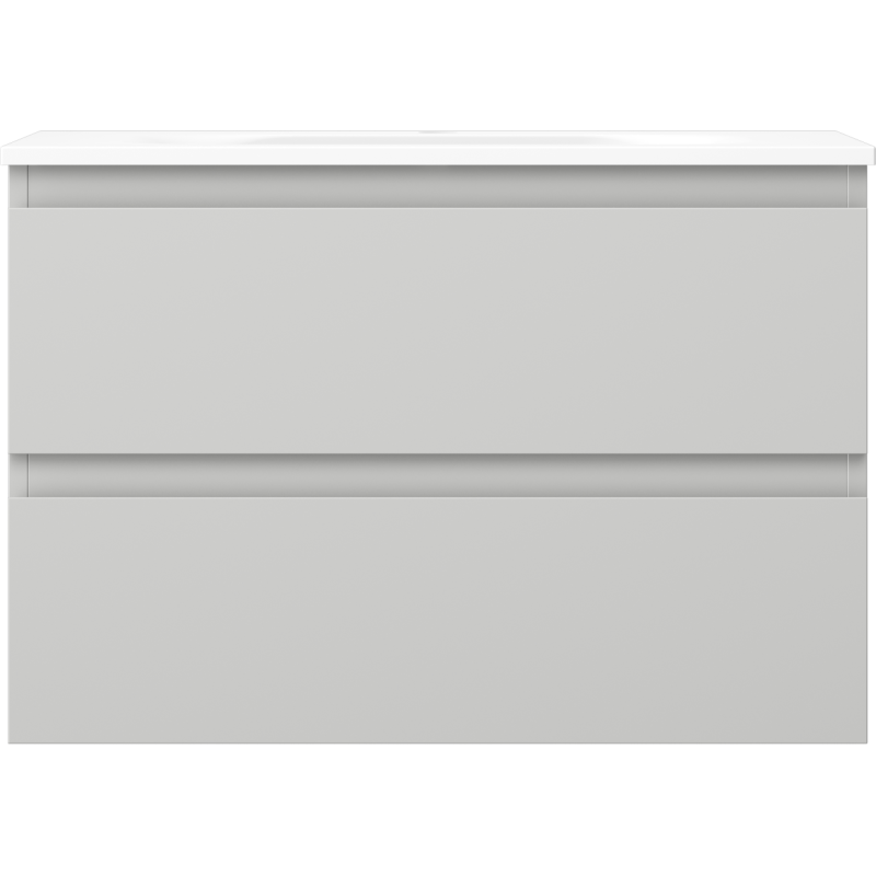 Servantskap med vask 70 cm, 2 skuffer grå/hvit matt Mexen Orio – 91A10-07047-2-BFF62-W23M01