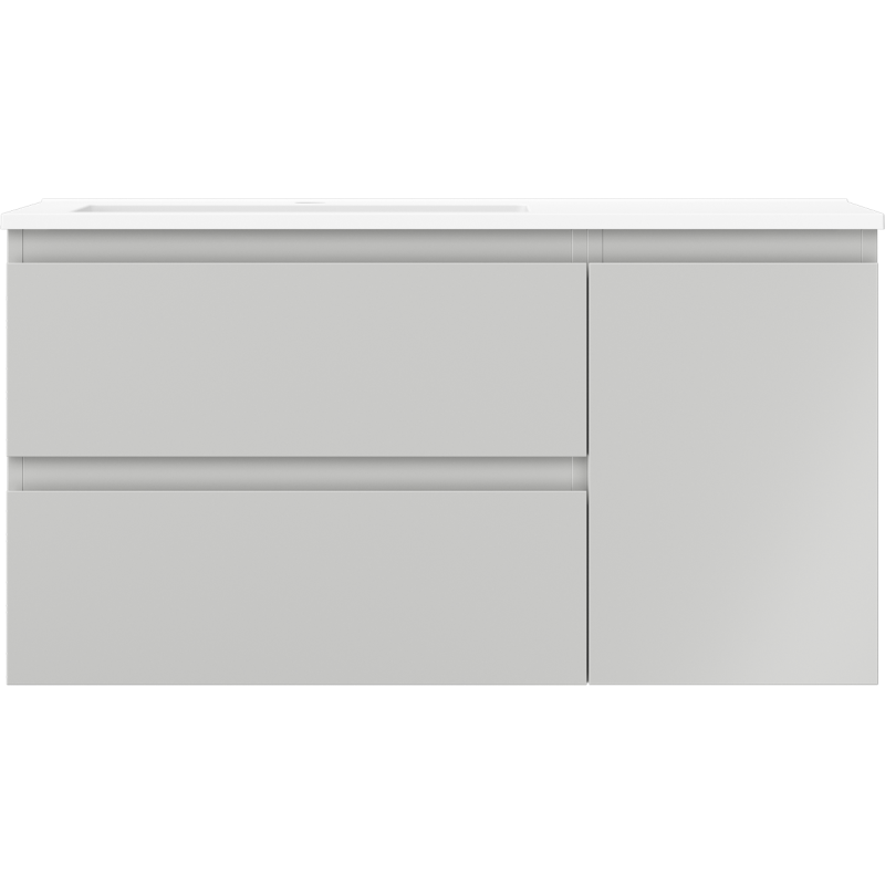 Servantskap med vask 90 cm grå matt/hvit matt Mexen Orio – 91A13-09047-3-BBFFF62-W18L01