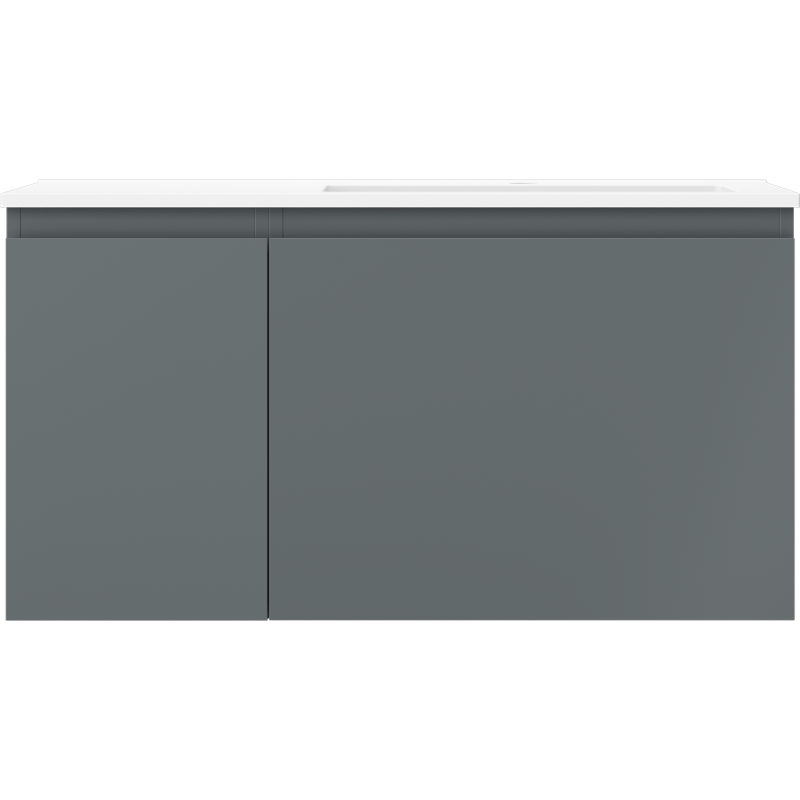 Servantskap med vask 90 cm grafitt/hvit matt Mexen Orio – 91A13-09047-3-BBFF66-W18P01