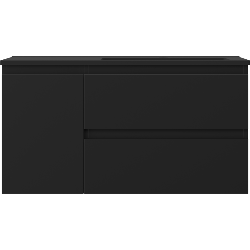 Servantskap med vask 90 cm svart matt høyre Mexen Orio/Otis – 91A13-09047-3-BBFFF71-W18P71