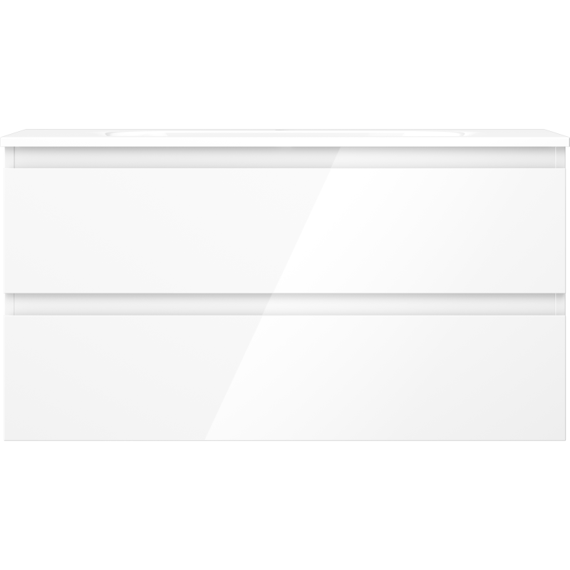 Servantskap med vask 90 cm hvit høyglans, 2 skuffer Mexen Orio – 91A10-09047-2-BFF00-W23M00
