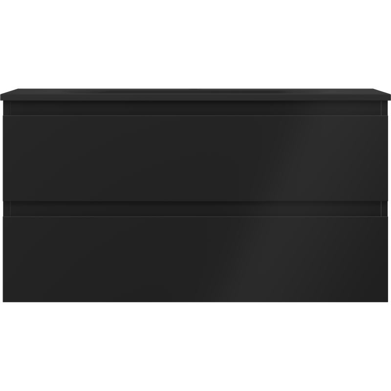 Servantskap med vask 90 cm svart matt, 2 skuffer Mexen Orio – 91A10-09047-2-BFF71-W23M71