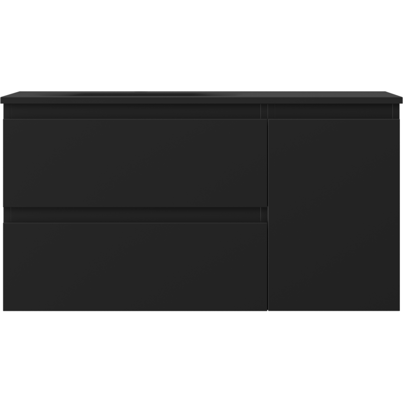 Servantskap med vask 90 cm svart matt Mexen Orio Vela venstre – 91A13-09047-3-BBFFF71-W23L71