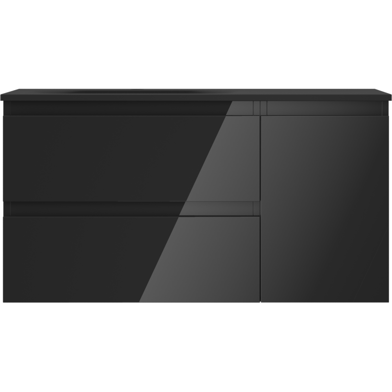 Servantskap med vask 90 cm svart høyglans/matt Mexen Orio – 91A13-09047-3-BBFFF70-W23L71