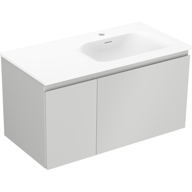 Servantskap med vask 90 cm grå/hvit Mexen Orio Vela høyre – 91A13-09047-3-BBFF62-W23P01