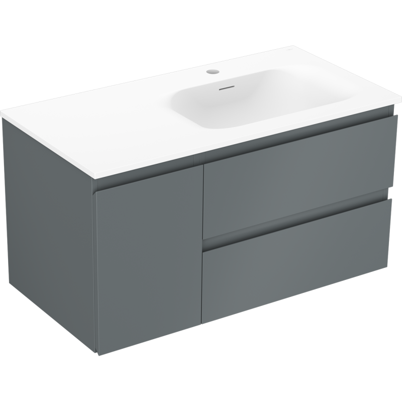 Servantskap med vask 90 cm grafitt matt/hvit matt Mexen Orio – 91A13-09047-3-BBFFF66-W23P01