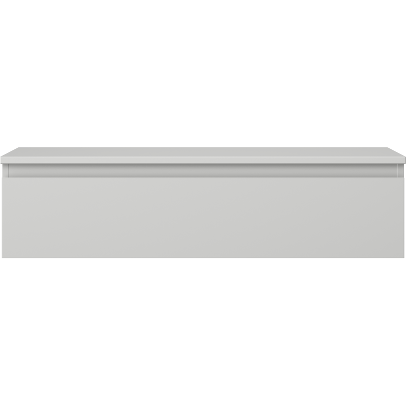 Underskap til servant Mexen Orio 100 cm i grå matt finish med én skuff, sett rett forfra.