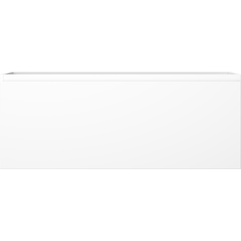 Underskap til servant Mexen Orio 120 cm i hvit matt finish med én skuff sett forfra.