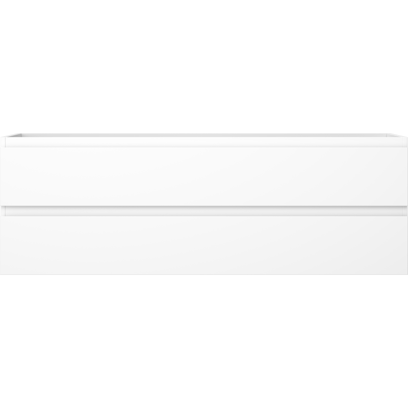 Underskap til servant Mexen Orio 140 cm i hvit matt med to skuffer og minimalistisk front.