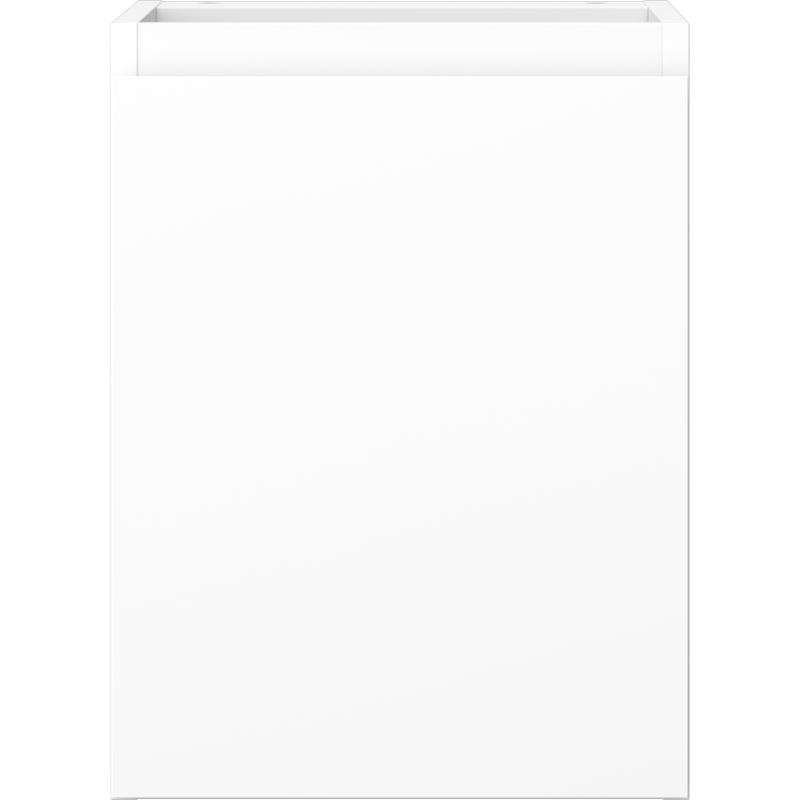 Underskap til servant 35 cm i hvit matt med flat front, minimalistisk design uten synlige håndtak.