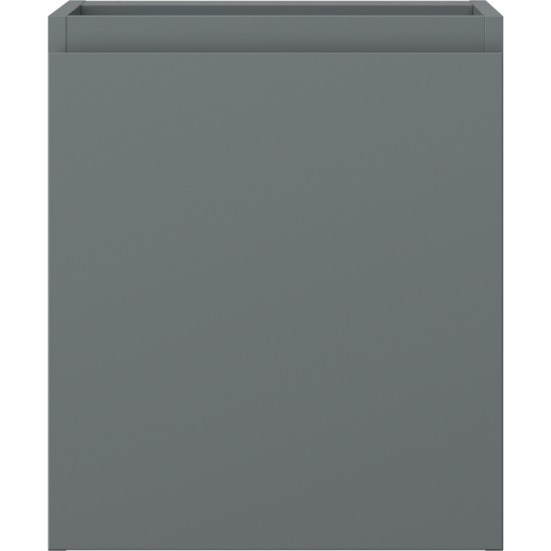 Underskap til servant i grafitt matt med glatt frontpanel uten synlige håndtak, sett rett forfra.