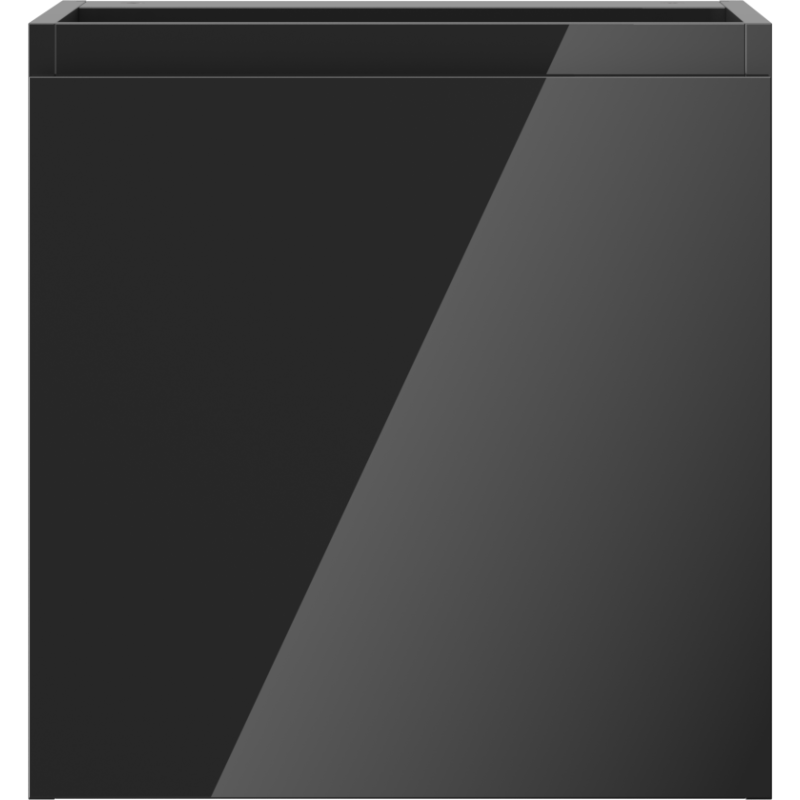 Underskap til servant 45 cm i svart høyglans med blank frontpanel og rene, rette linjer.