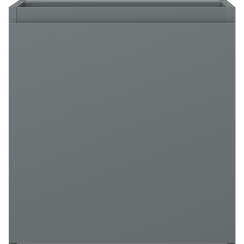 Underskap til servant 45 cm i grafitt matt med glatt front og minimalistisk design, sett forfra.