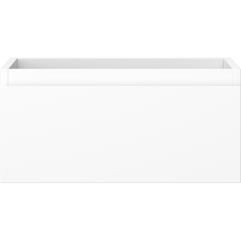 Underskap til servant Mexen Orio 50 cm hvit matt med én skuff, sett rett forfra.