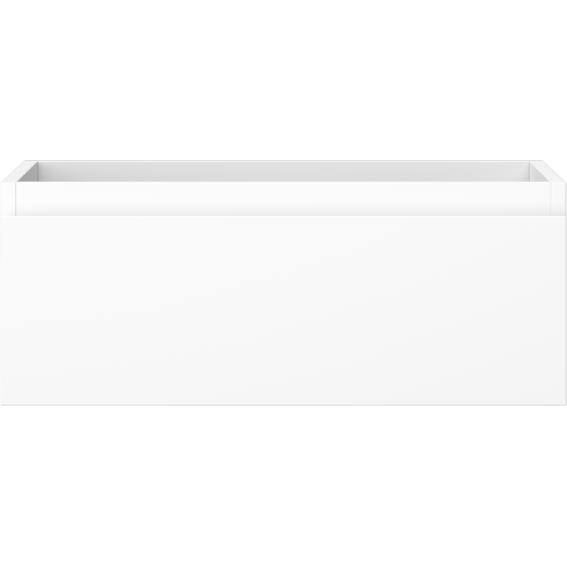 Underskap til servant Mexen Orio 60 cm i hvit matt med én skuff, sett rett forfra.