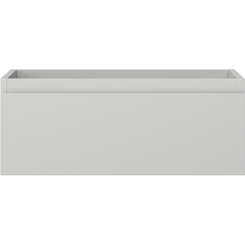 Underskap til servant Mexen Orio 60 cm i grå matt utførelse med én stor skuff, sett forfra.