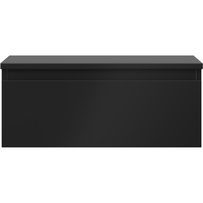 Underskap til servant Mexen Orio 60 cm i svart matt med én skuff og glatt front uten håndtak.