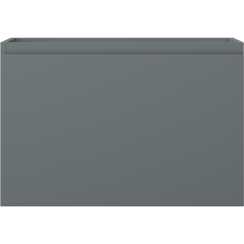 Underskap til servant i grafitt matt, 70 cm bredde, sett forfra med glatt front uten håndtak.