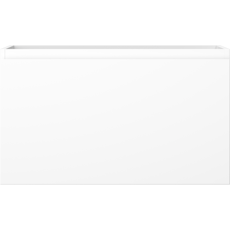 Underskap til servant Mexen Orio 80 cm i hvit matt med én skuff, sett rett forfra.