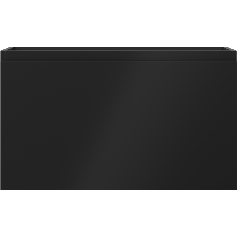 Underskap til servant Mexen Orio 80 cm i svart matt, sett rett forfra uten synlige detaljer.