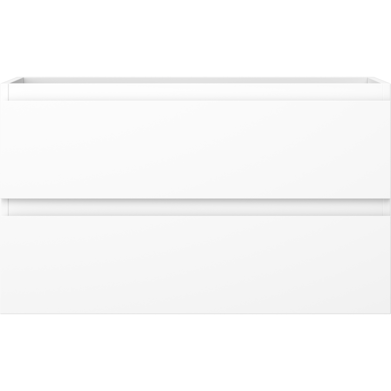 Underskap til servant Mexen Orio 80 cm i hvit matt med to glatte skuffer uten håndtak.
