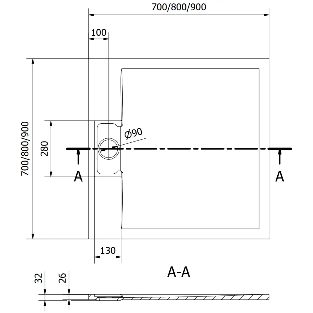 Mexen Otto Dusjkabinett Kvadratisk Smc 80x80 Cm Sort - 4n