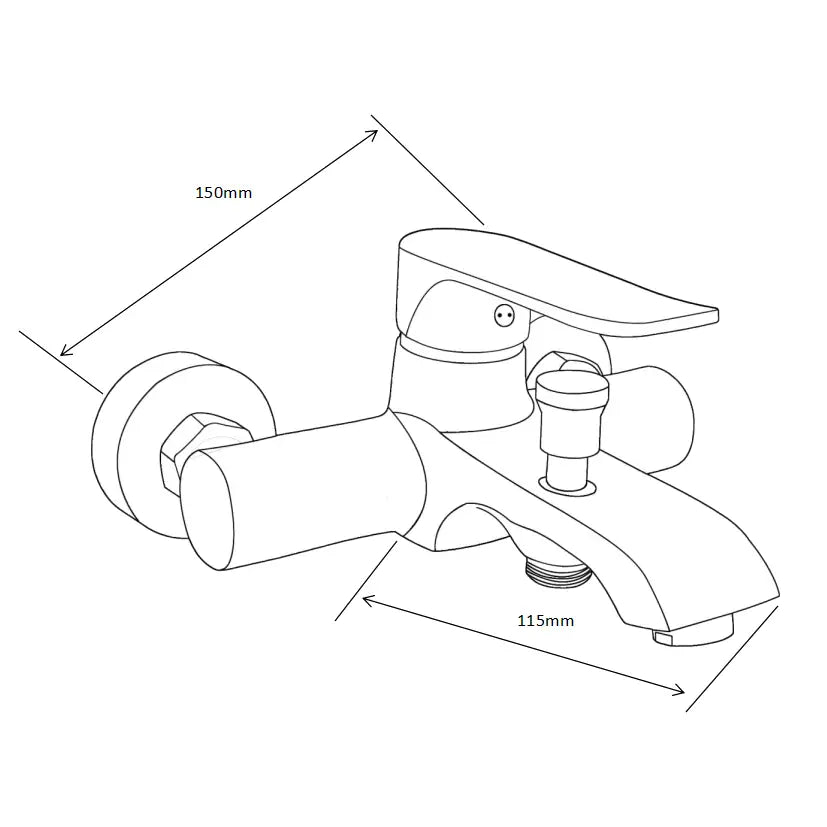 Mexen Pecos Ds62 Badekarsett Krom - 72703ds62 - 3