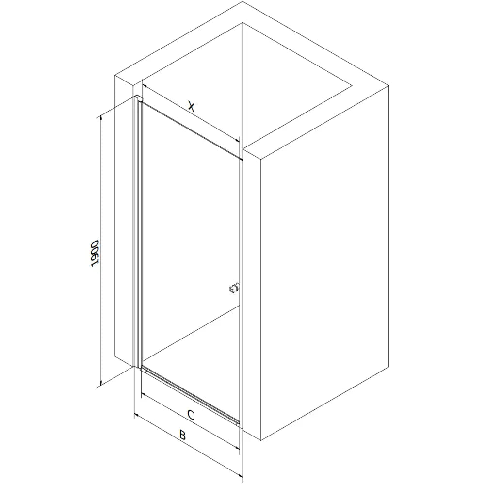 Mexen Pretoria Dusjdører Med Sving 100 Cm Transparent Svart - 852-100-000-70- - 7