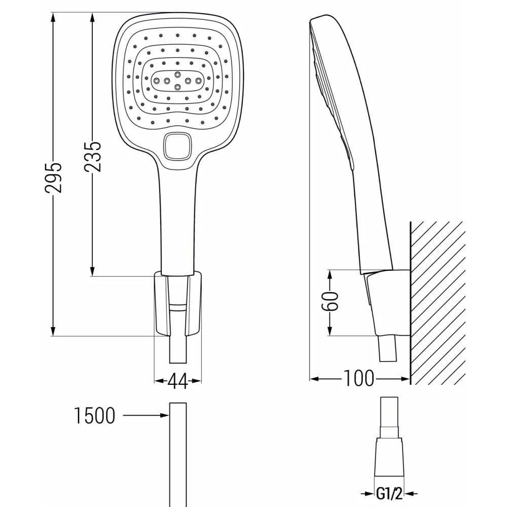 Mexen R-17 Punkt Dusjsett Krom - 785175052- - 2