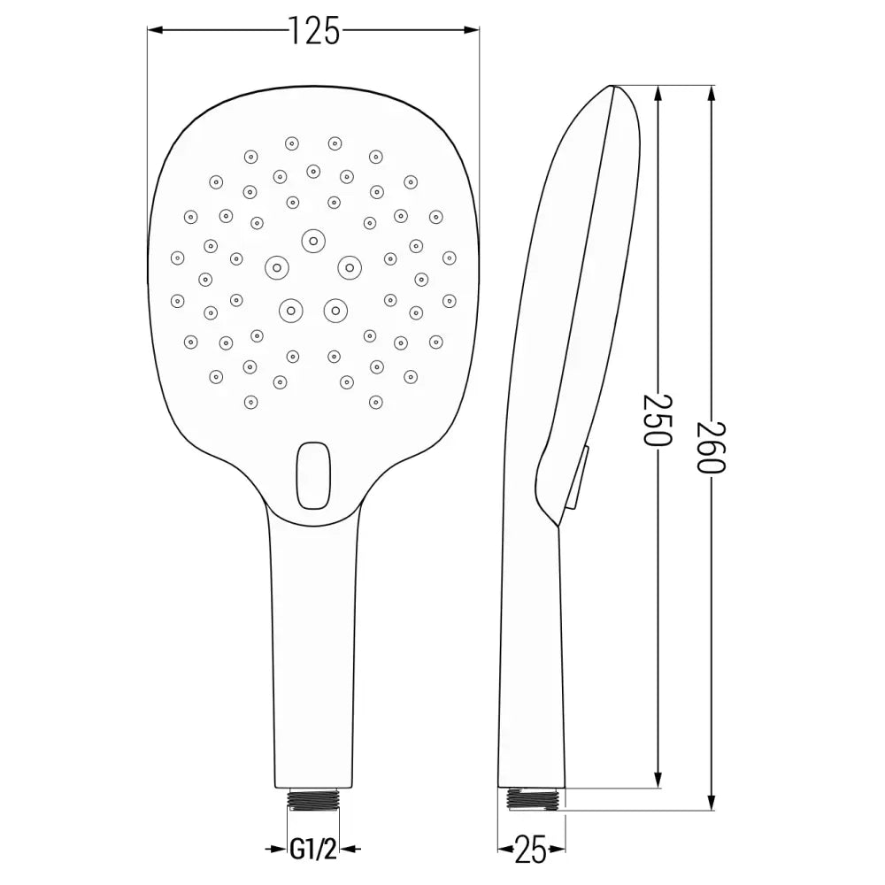 Mexen R-22 Dusjhåndtak 3-funksjon Krom - 79522- - 2