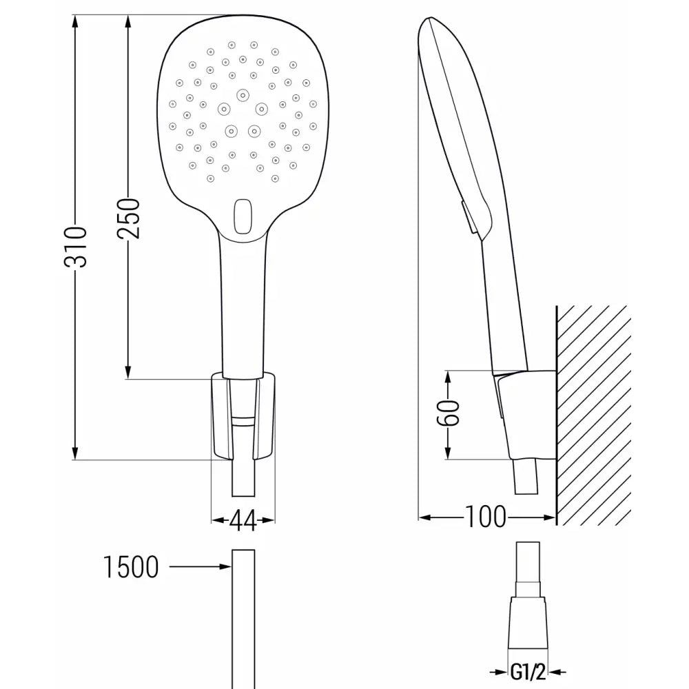 Mexen R-22 Dusjsett Med Punktdyser Krom - 785225052 - 2